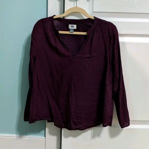 Purple polkadot blouse